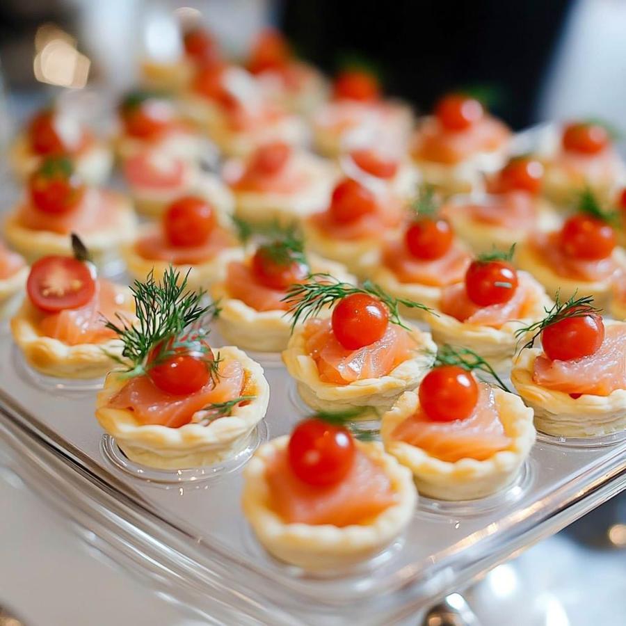 Tartelettes au saumon et tomates cerises